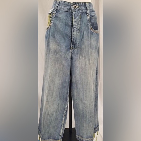 VTG Baggy Pepe Jeans Shorts Mens 34 Style Hip Hop Y2K Logo EUC - Picture 3 of 6